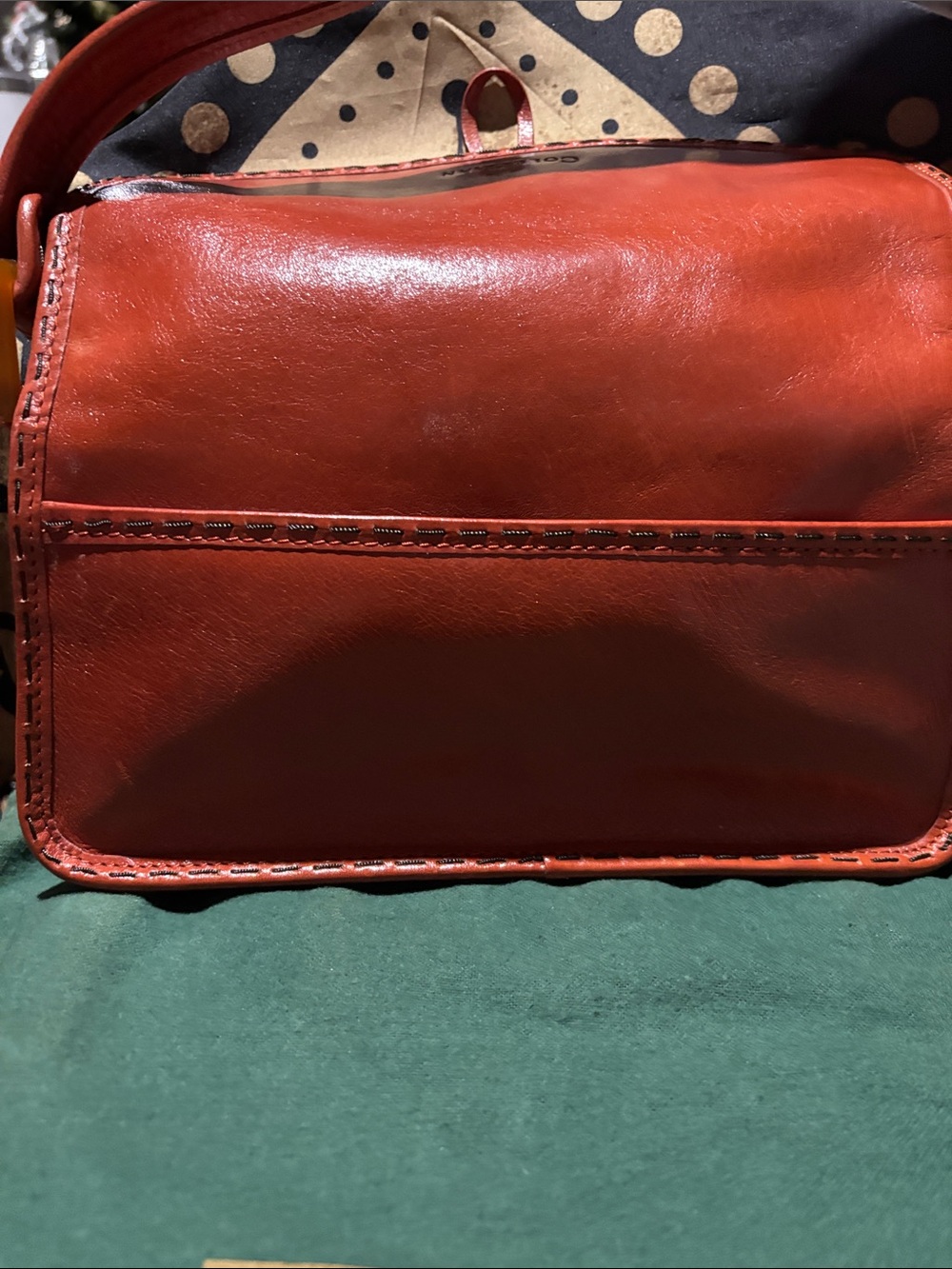Cole Haan Burnt Orange Leather Shoulder Bag - Picture 5 of 5